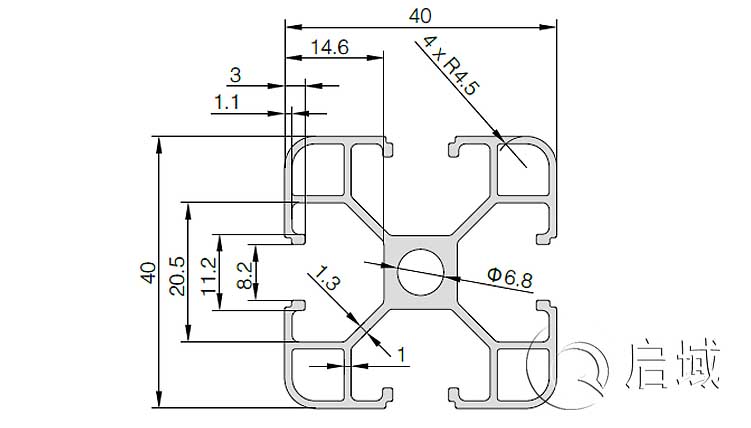QY-8-4040A鋁型材