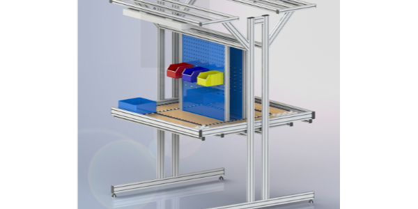 工業(yè)鋁型材定制雙人工作臺(tái)案例講解